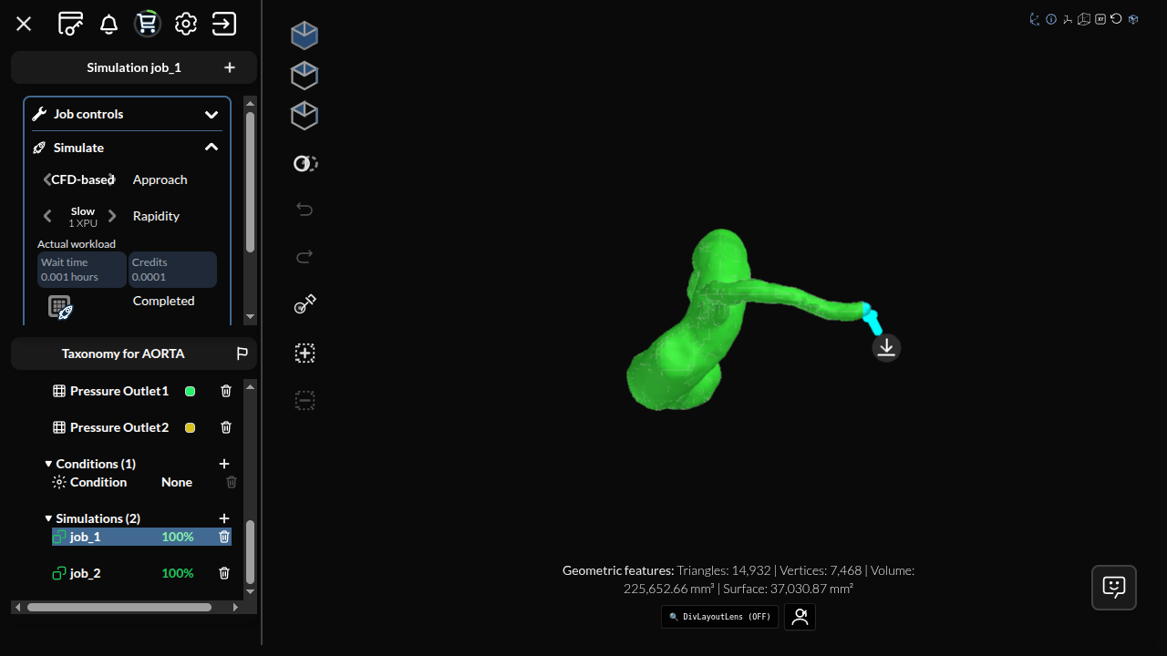 Simulation configuration — CFD-based approach, workload estimate, boundary conditions